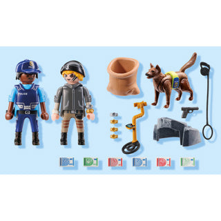 Load image into Gallery viewer, Playmobil 71731 politiehond met boef | 2 stuks
