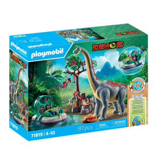 Load image into Gallery viewer, Playmobil 71819 brachiosaurus met hovercraft
