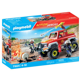 Afbeelding laden in galerijviewer, Playmobil action heroes brandweerwagen - 71824
