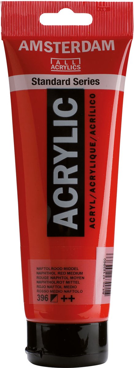 Amsterdam standard series acrylverf tube 120 ml naftolrood middel 396