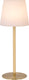Lucide tyon - oplaadbare tafellamp binnen buiten - accu batterij - ø 15 cm - led dimbaar - 1x2w 2700k - ip65 - mat goud messing