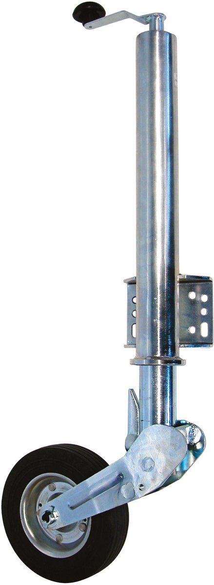 Carpoint neuswiel - ø 60mm – belastbaar tot 250kg – inklapbaar - metalen velg met rubber band - wielmaat 200x60mm –met vaste klem