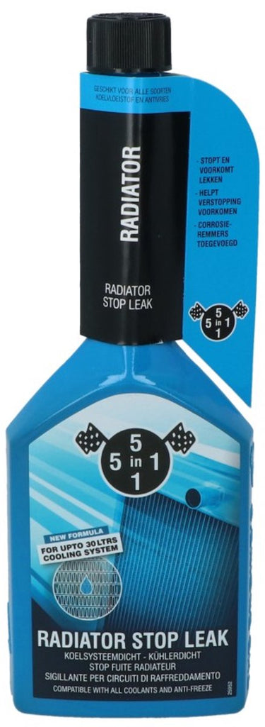 5in1 reiniging en beschermingsmiddel 5 in 1 radiator stop leak 325ml