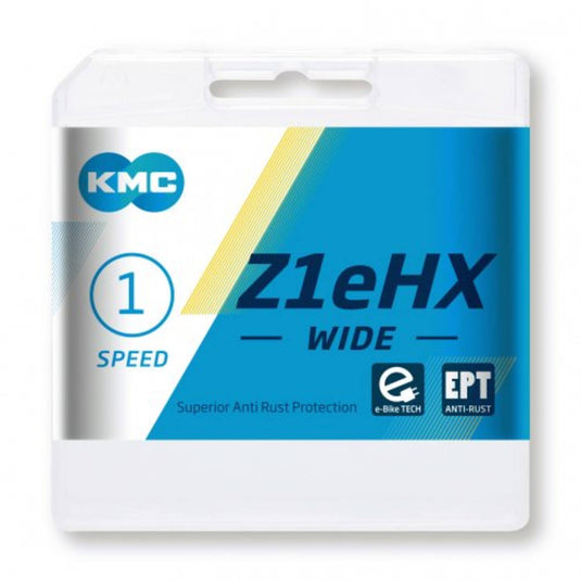 KMC Wide EPT Bicycle Lock - Z1eHX, 112s, 9.2mm, Zilver