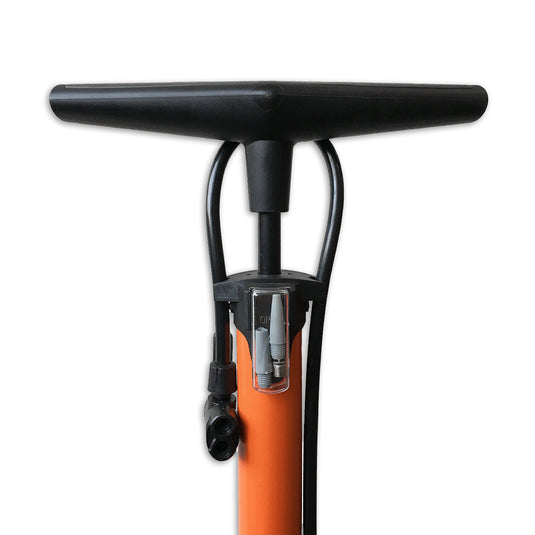 fietspomp met manometer 6 Bar oranje