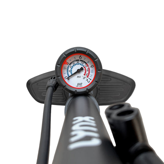 Lynx fietspomp met manometer zwart