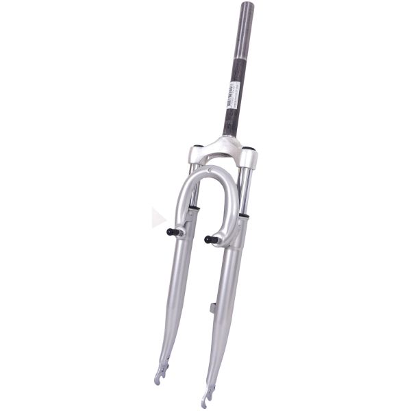Afbeelding laden in galerijviewer, voorvork verend 28 inch hybride 1 inch zilver
