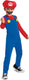 Disguise nintendo super mario brothers mario kinder kostuum - kids tm 8 jaar - blauw rood