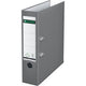 Ordner leitz 1010 karton breedte 8cm grijs insteeketiket grijpgat
