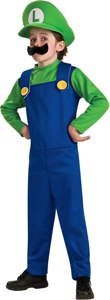 Vegaoo super mario luigi - kostuum - maat l - groen