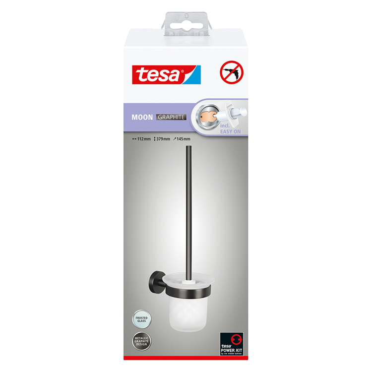 Afbeelding laden in galerijviewer, Tesa 1072305 - moon grafiet toiletborstel | 2 stuks
