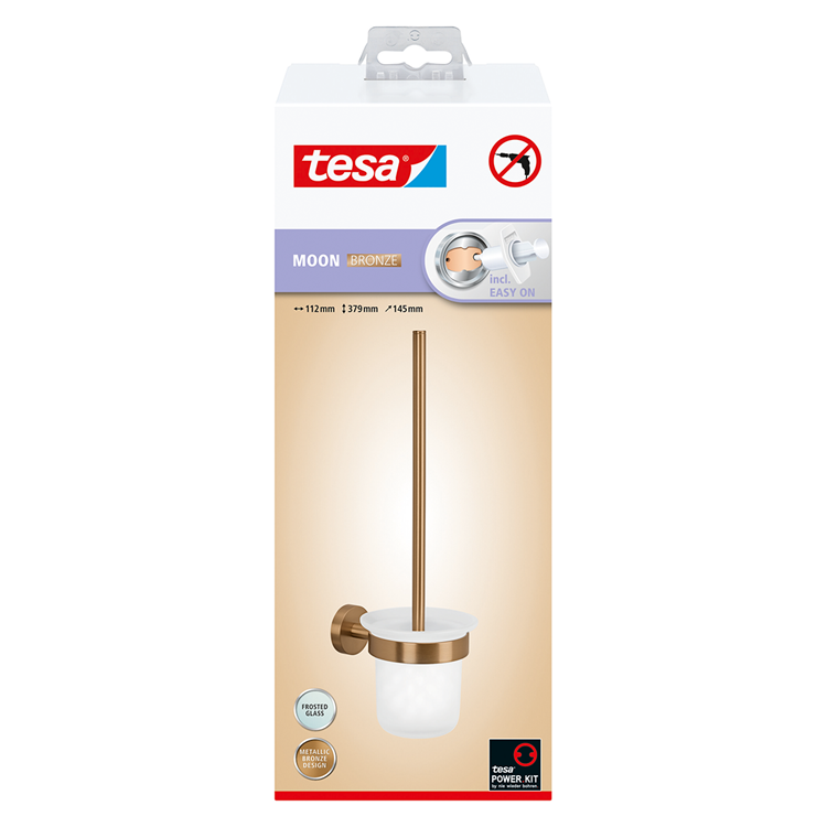 Afbeelding laden in galerijviewer, Tesa 1072312 - moon brons toiletborstel | 2 stuks
