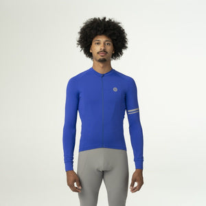 Solid fietsshirt lange mouwen performance violet heren