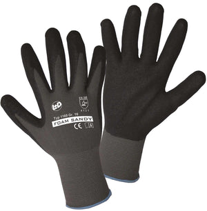 L+d work gloves gr. xxl foam sandy