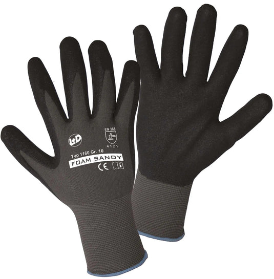 L+d work gloves gr. xxl foam sandy