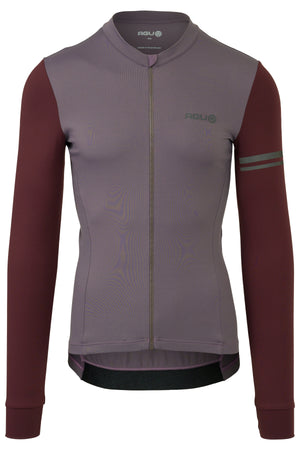 Colorblock fietsshirt lange mouwen performance heren