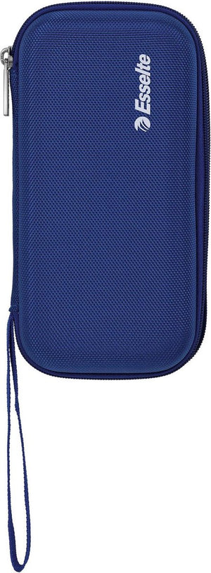 Esselte universele beschermhoes etui voor o.a. ti en casio rekenmachines - gemaakt van nylon - blauw