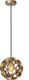Lucide hannelore - hanglamp - ø 30 cm - 1xe27 - mat goud messing