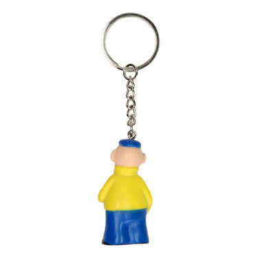 Buurman buurman sleutelhanger geel, 10cm