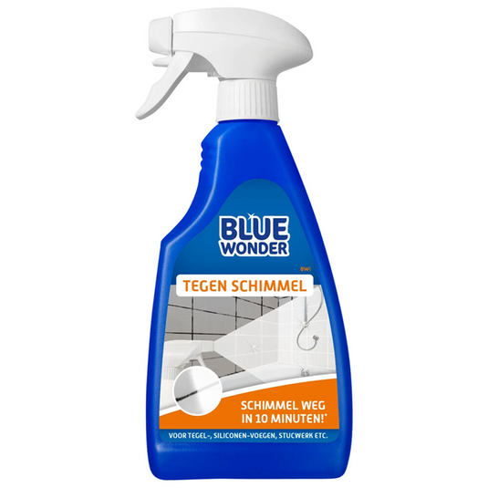 Blue wonder tegen schimmel spray 500ml voor tegel-, siliconenvoegen, stukwerk enzo