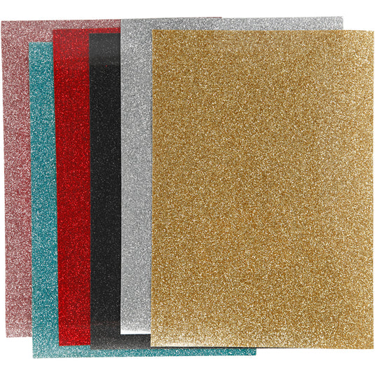 Creativ company https: www.cchobby.nl opstrijkfolie-vel-148x210-mm-glitter-diverse-kleuren-6-vel-1-doos