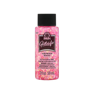 Folkart • glitterific acrylic paint neon pink 59ml
