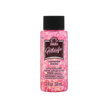 Folkart • glitterific acrylic paint neon pink 59ml
