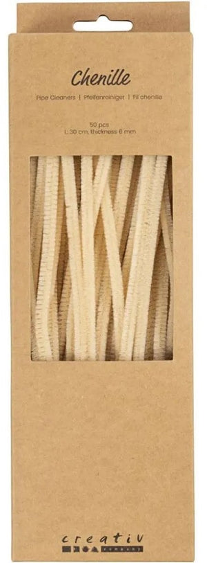 Creativ company chenille 6mm x 30cm beige - 50st.