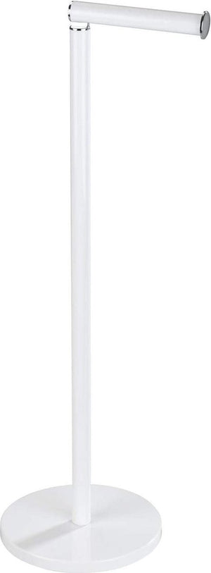 Wenko toiletrolhouder 2-in-1 mat wit staal - reserverolhouder - toiletpapier houder vrijstaand - wc rolhouder staand