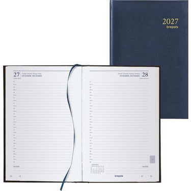 Brepols bureauagenda saturnus 1 dag 2026 lima blauw 13x21 cm