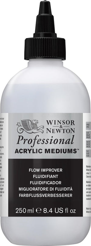 Winsor newton 3040937 professional acrylic flow improver 250ml – acrylmedium voor gelijkmatige kleurvlakken langere verwerkingstijd