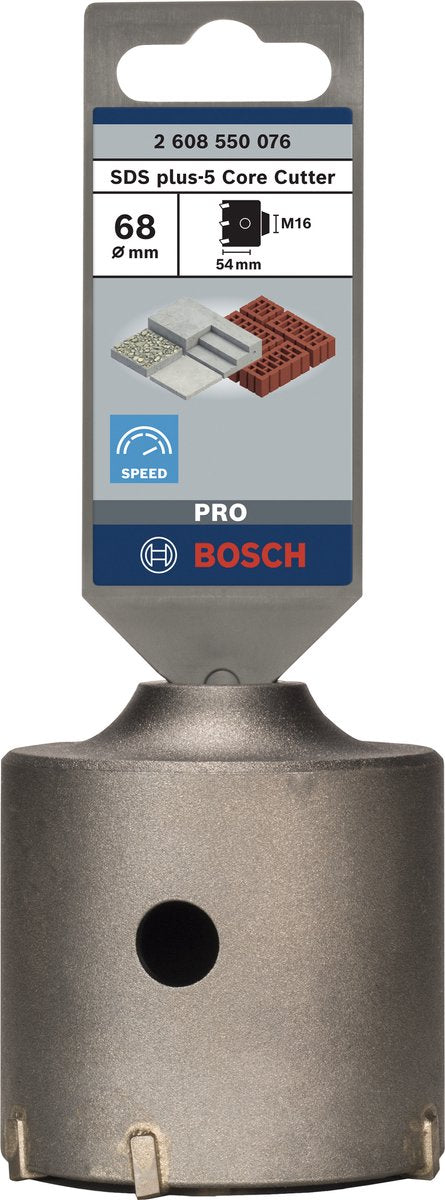 Bosch pro sds plus-5 core cutter, 68 x 50 x 80 mm