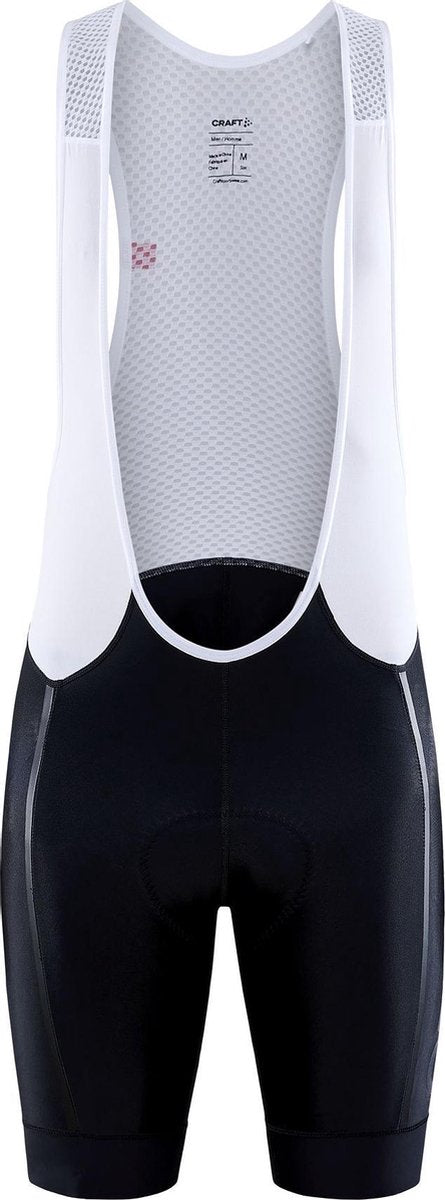 Craft koersbroek heren zwart wit - adv endur bib shorts m black white-m