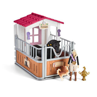 Schleich horse club - speelfigurenset - paardenstal met horse club tori princess - kinderspeelgoed voor jongens en meisjes - 5 tot 12 jaar - 14 onderdelen - 42437