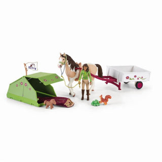 ギャラリービューアに画像をロードする, Schleich horse club speelfigurenset - sarah's kampeeruitstapje - kinderspeelgoed voor jongens en meisjes - 5 tot 12 jaar - 12 onderdelen - 42533
