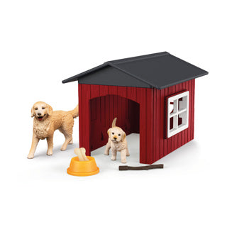 Schleich farm world - hondenhok met golden retrievers - 42722