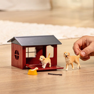 Schleich farm world - hondenhok met golden retrievers - 42722