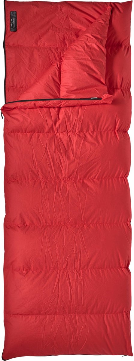Lowland outdoor donzen slaapzak - companion economy - 210x80 cm - rood