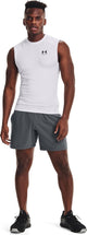 Under armour ua hg armour comp sl-wht heren sportshirt - wit - zwart