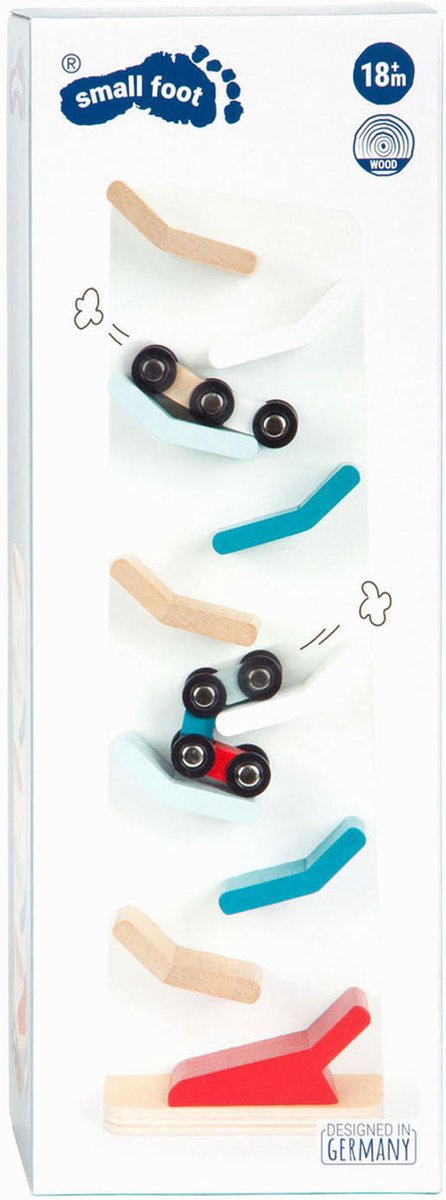 Afbeelding laden in galerijviewer, Small foot - houten autobaan toren met auto's, 3dlg.
