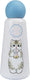 Blue sky studios drinkfles - stalen waterfles 400ml met kattenprint.
