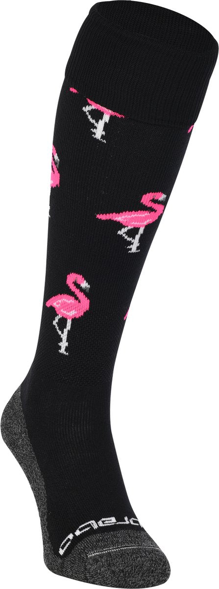 Brabo bc8460b socks flamingo black pink unisex sportsokken - black pink