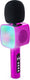 Bigben party karaokemicrofoon voor kinderen - met led + bluetooth - roze