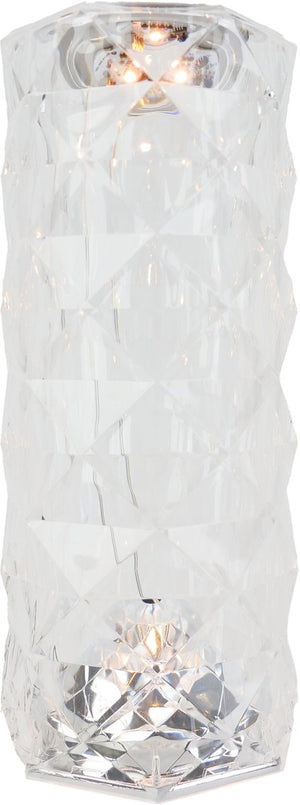 Eglo lucignano tafellamp - oplaadbaar - led - 21 cm - transparant fonkelend - rgb - draadloos - dimbaar