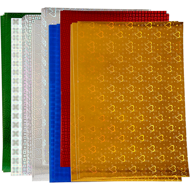 Load image into Gallery viewer, Https: www.cchobby.nl holografisch-papier-a4-vel-210x297-mm-120-gr-80-div-vellen-1-doos
