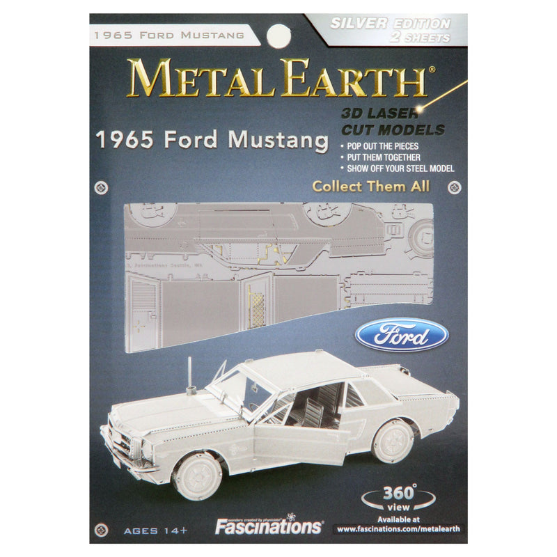 Load image into Gallery viewer, Eureka metal earth 1965 ford mustang coupe zilver editie
