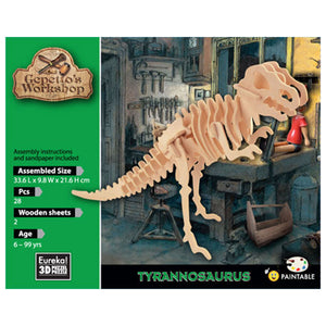 Eureka gepetto's workshop houten bouwpakket 3d - tyrannosaurus