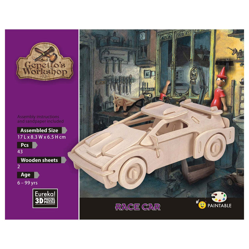 Load image into Gallery viewer, Eureka gepetto's workshop houten bouwpakket 3d - raceauto
