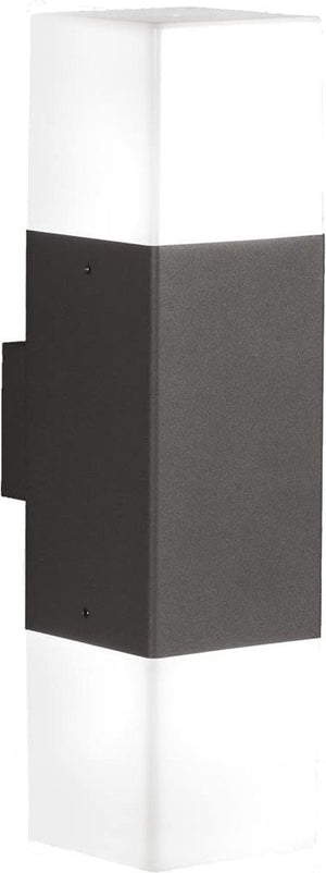 Trio hudson - wandlamp - antraciet - incl. 2x e14 3,5 w - verlichting omhoog en omlaag - wandmontage - niet dimbaar - buitenverlichting - ip44