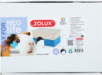 Load image into Gallery viewer, Zolux neolife houten huisje cavia blauw
